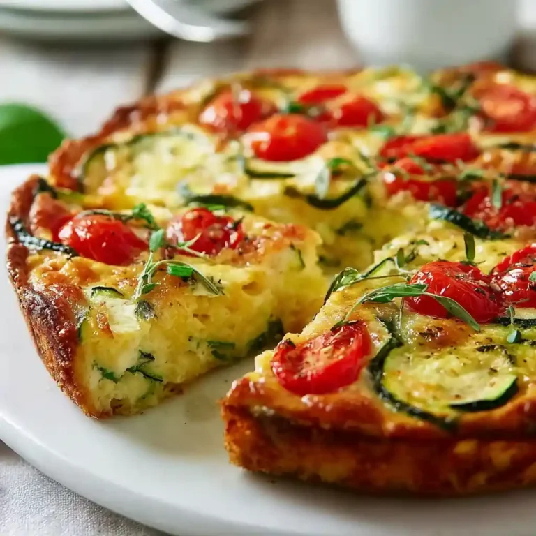 Mediterranean Crustless Zucchini Tomato Quiche