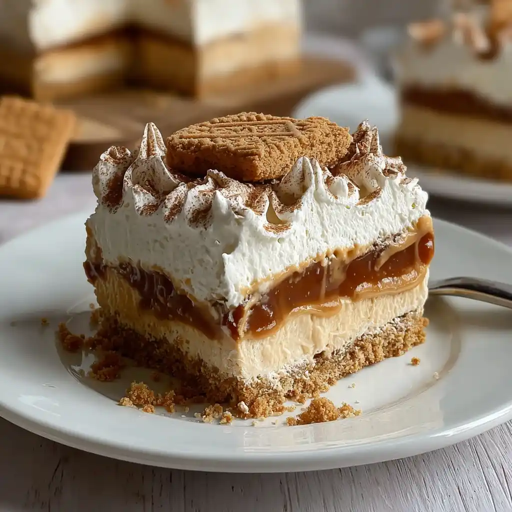 No-Bake Biscoff Cheesecake Bars