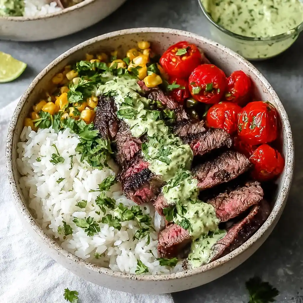 Cilantro Lime Steak Bowls