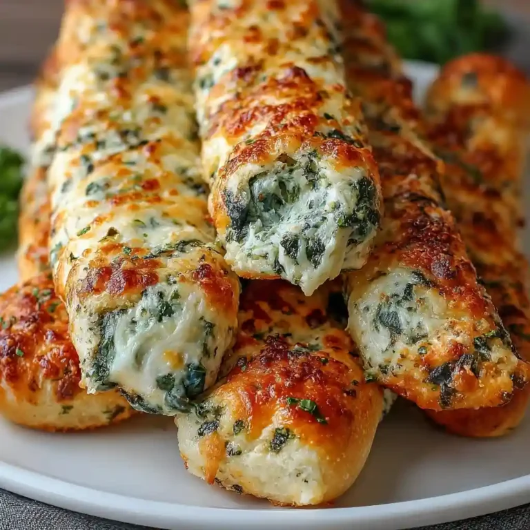 Spinach Cheese Stuffed Breadsticks