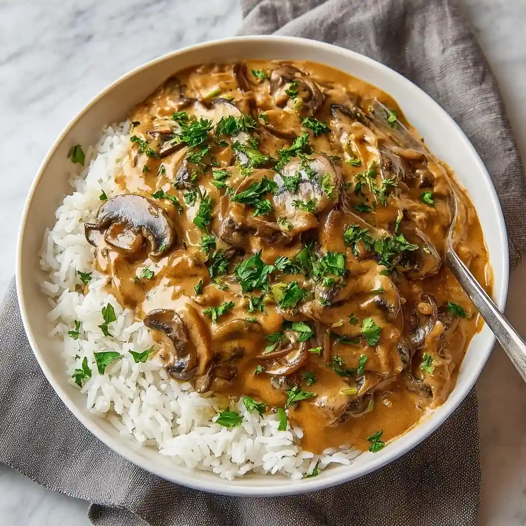 Vegan Mushroom Stroganoff