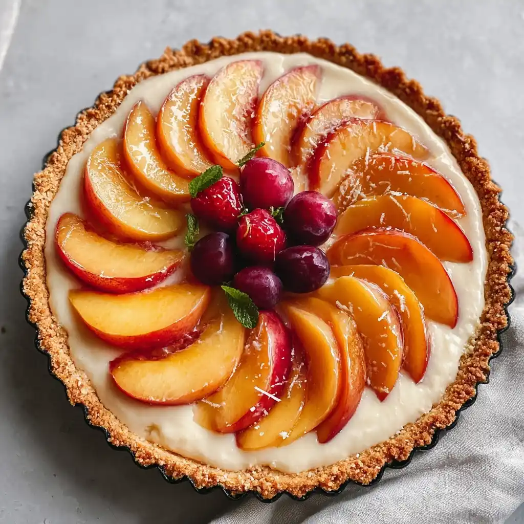 White Peach Mascarpone Tart