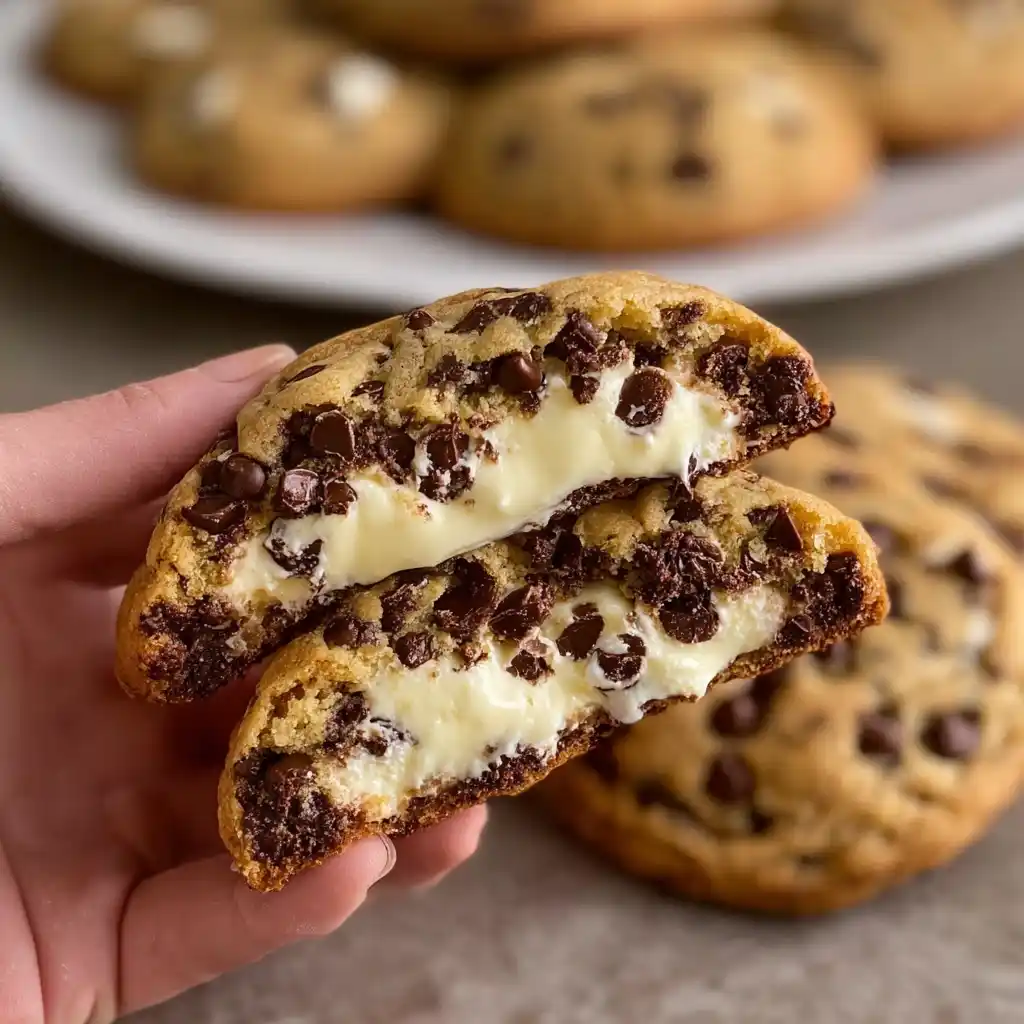 Cheesecake Stuffed Chocolate Chip Cookies