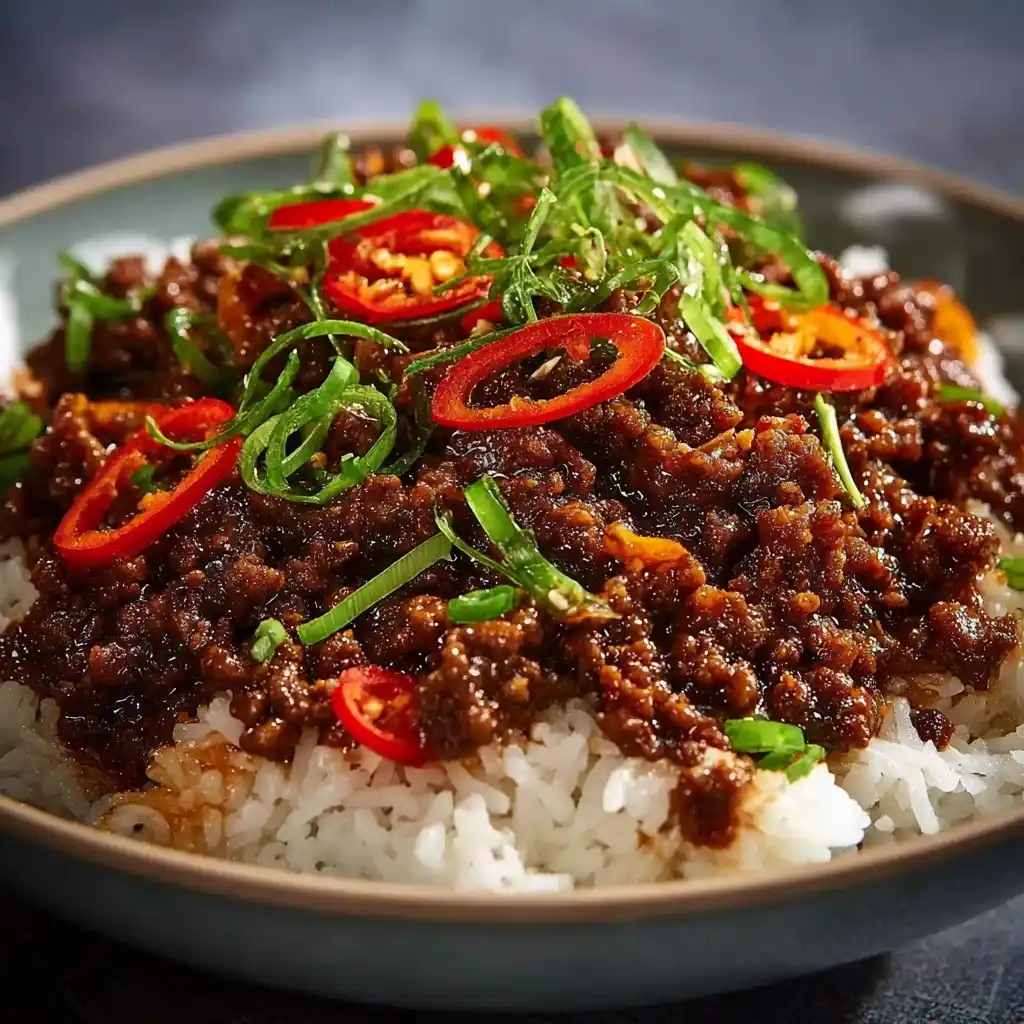 Crispy Chilli Beef Rice