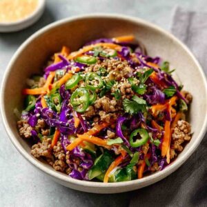 Savory Egg Roll in A Bowl with Ground Turkey Made Easy