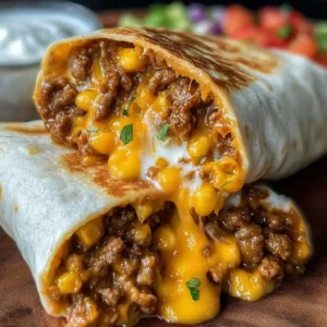 30-Minute Easy Homemade Beefy Melt Burritos