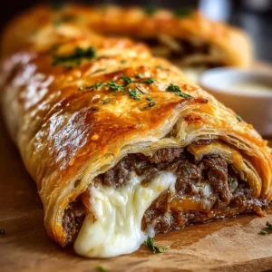 Irresistible Mozzarella Cheese Steak Stromboli for Cozy Nights