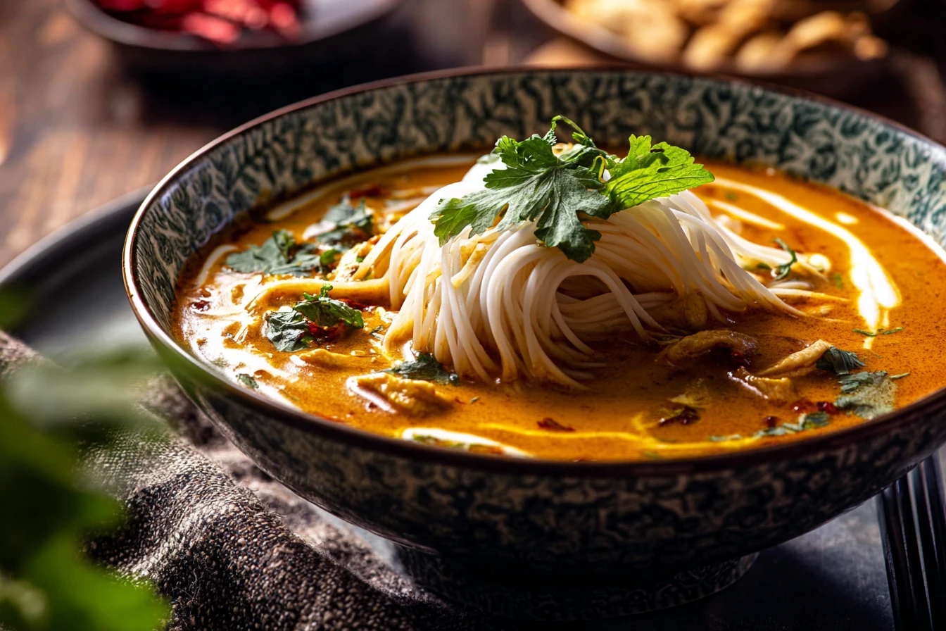 Thai Red Curry Chicken Noodle Soup.