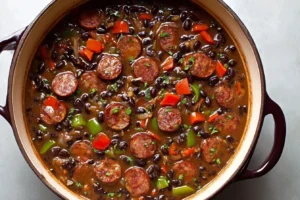 Black Bean Soup with Smoked Sausage