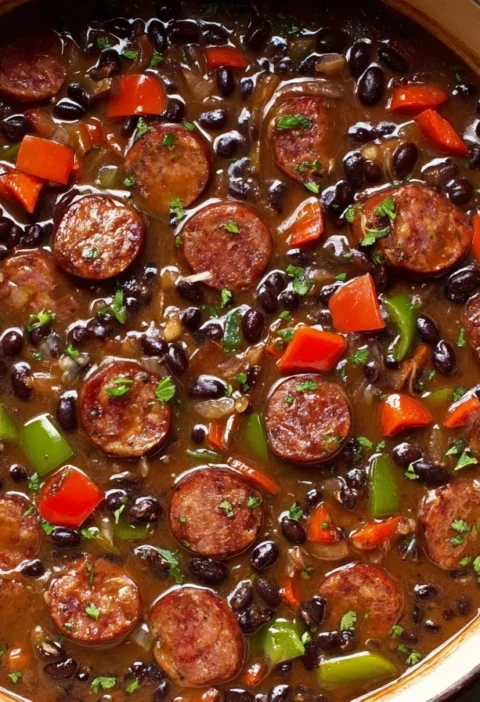 Black Bean And Smoked Sausage Soup Recipe Easy Black Bean Smoked Sausage Soup Healthy Black Bean Soup With Sausage Slow Co...