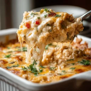 Creamy Chicken and Rice Queso Casserole for Cozy Nights