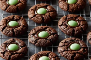 Chocolate Mint Thumbprint Cookies Recipe
