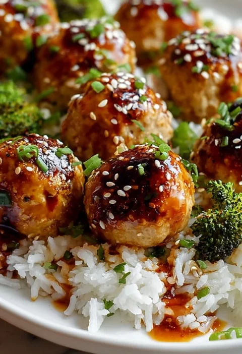 Easy Frozen Teriyaki Chicken Meatballs Recipe Best Homemade Teriyaki Chicken Meatballs Gluten-free Teriyaki Chicken Meatba...