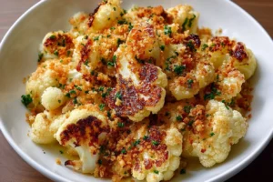 Garlic Butter Sautéed Cauliflower with Breadcrumbs Recipe