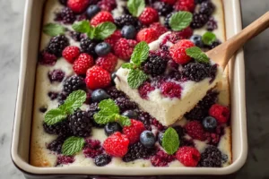 High Protein Triple Berry Bake – Healthy Breakfast Recipe