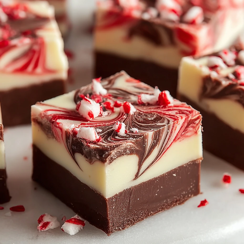 Peppermint Swirl Fudge Recipe Easy Peppermint Swirl Fudge Homemade Peppermint Fudge For Christmas Best Peppermint Swirl Fu...