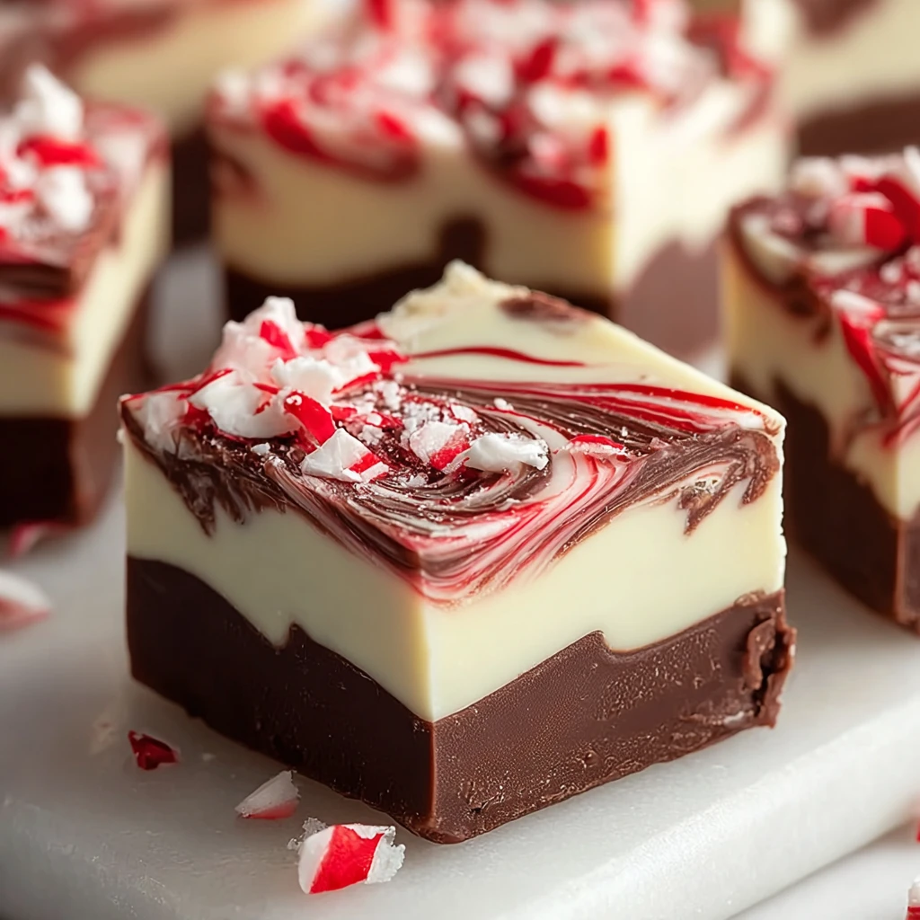 Peppermint Swirl Fudge Recipe Easy Peppermint Swirl Fudge Homemade Peppermint Fudge For Christmas Best Peppermint Swirl Fu...