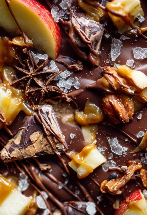 Salted Chocolate Caramel Apple Bark Recipe Buy Salted Chocolate Caramel Apple Bark Online Homemade Salted Caramel Apple Ba...