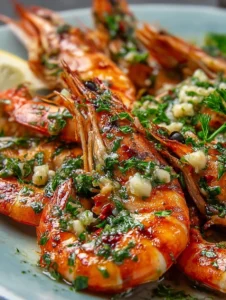 BBQ Grilled Prawns with Garlic, Lemon And Chilli Delight