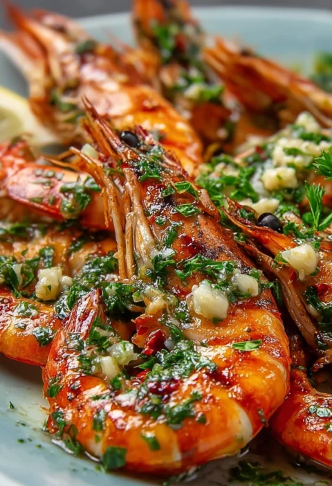 Easy BBQ Grilled Prawns Recipe Garlic Lemon Chili Prawns BBQ Spicy Grilled Shrimp Skewers Recipe How To Make Lemon Garlic ...