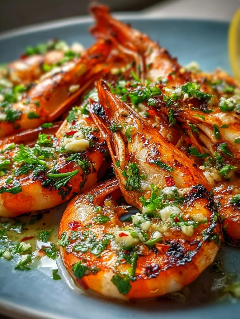 Easy BBQ Grilled Prawns Recipe Garlic Lemon Chili Prawns BBQ Spicy Grilled Shrimp Skewers Recipe How To Make Lemon Garlic ...