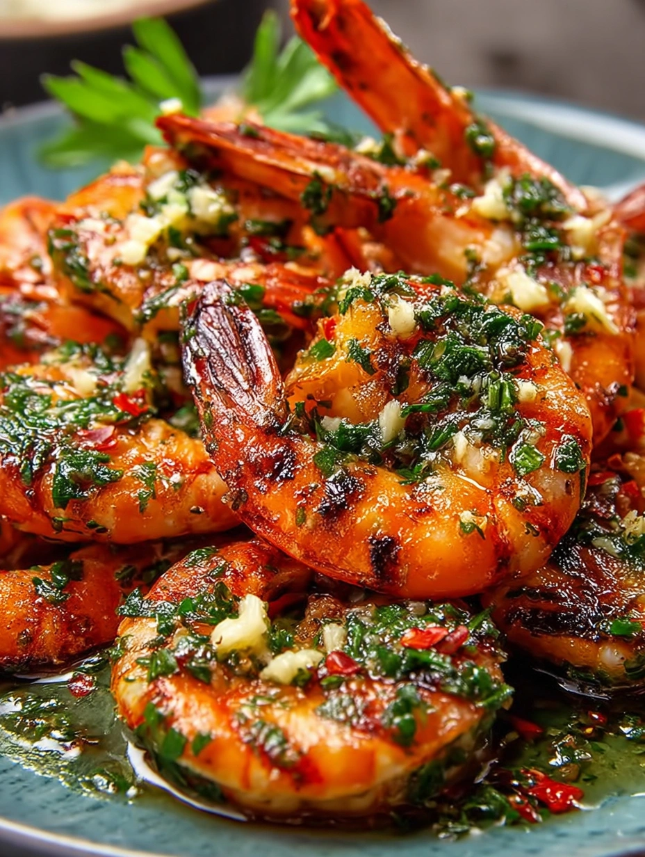 BBQ Grilled Prawns with Garlic, Lemon And Chilli Delight