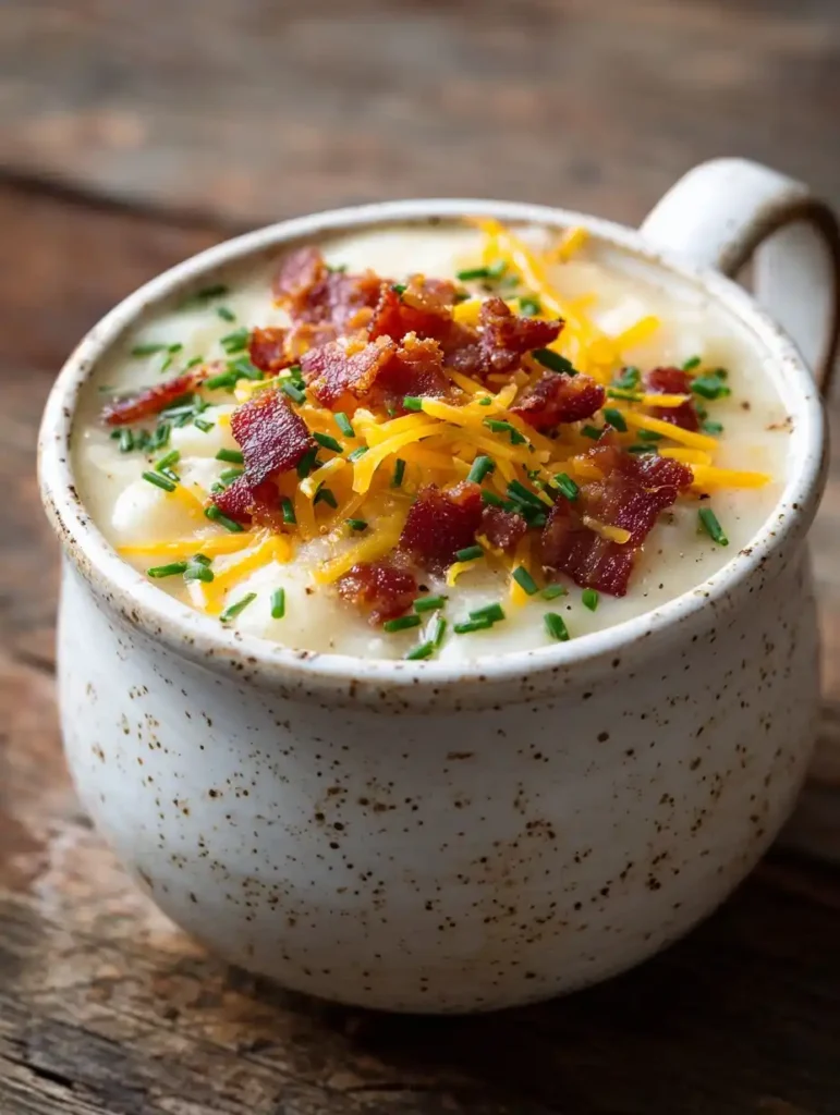 Homemade Baked Potato Soup Recipe Creamy Baked Potato Soup Slow Cooker Best Cheese For Baked Potato Soup Vegan Baked Potat...