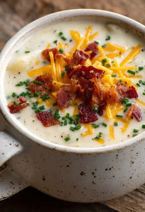 Homemade Baked Potato Soup Recipe Creamy Baked Potato Soup Slow Cooker Best Cheese For Baked Potato Soup Vegan Baked Potat...