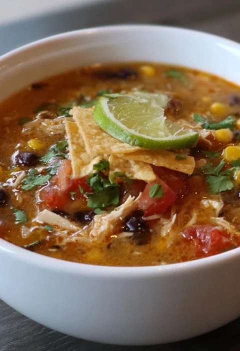 Best Chicken Tortilla Soup Recipe Homemade Chicken Tortilla Soup Ingredients Easy Slow Cooker Chicken Tortilla Soup Gluten...