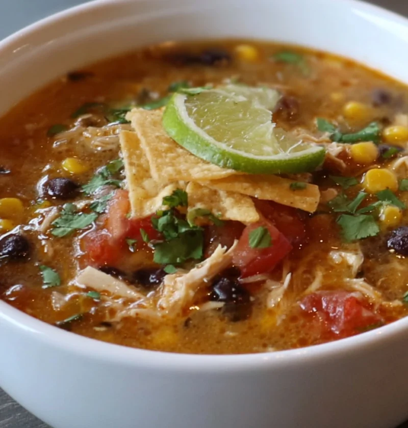 Best Chicken Tortilla Soup Recipe Homemade Chicken Tortilla Soup Ingredients Easy Slow Cooker Chicken Tortilla Soup Gluten...
