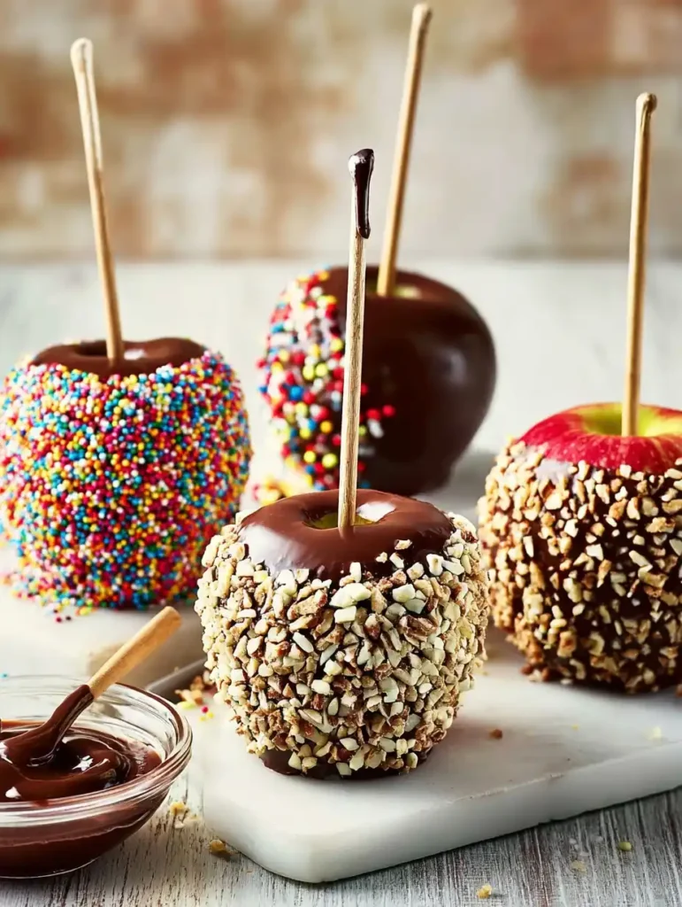 Chocolate Apples Kids Party Bonfire Night Halloween Treat Chocolate Apples