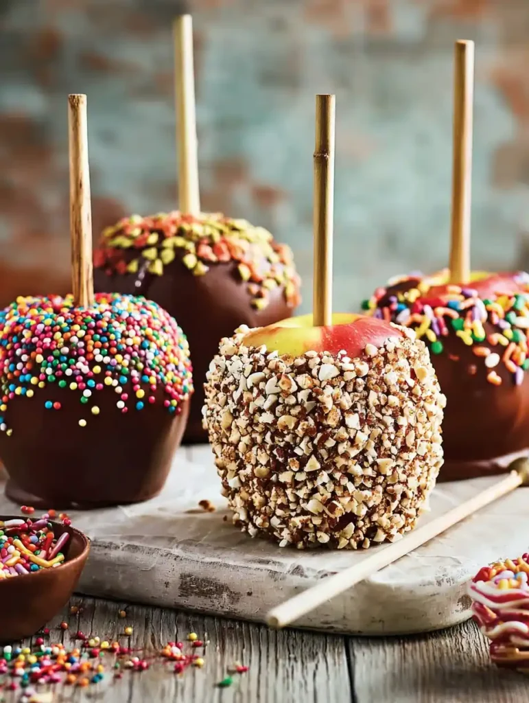 Chocolate Apples Kids Party Bonfire Night Halloween Treat Chocolate Apples