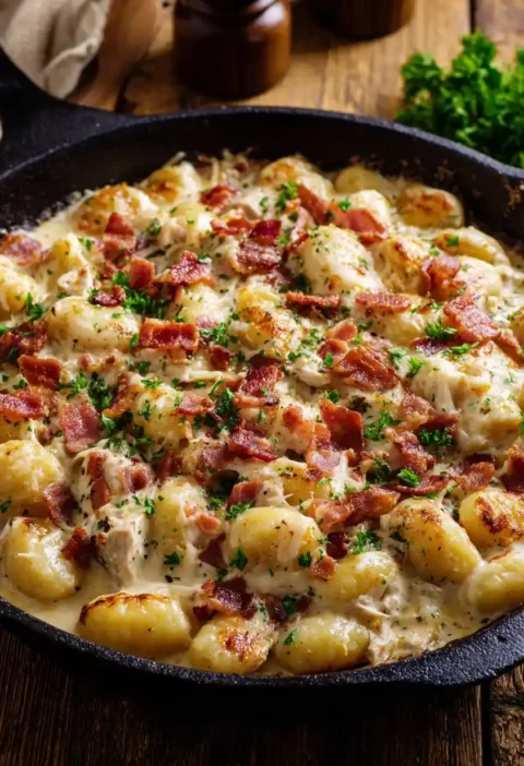 Creamy Crack Chicken Gnocchi Recipe One Pot Crack Chicken Gnocchi Best Cheesy Chicken Gnocchi Homemade Creamy Chicken Gnoc...