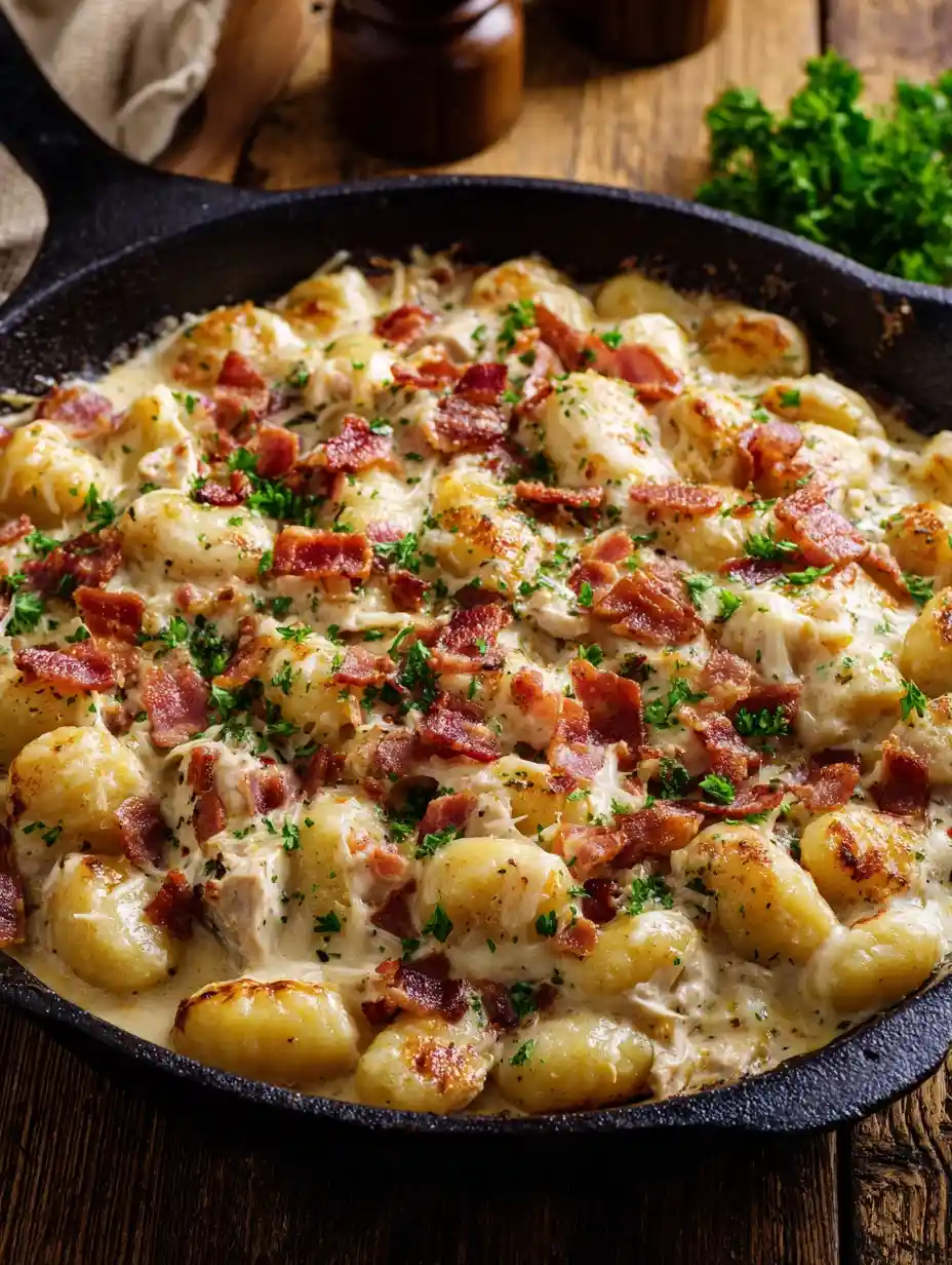Classic Creamy Crack Chicken Gnocchi – Rich, Cheesy & One-Pot Comfort