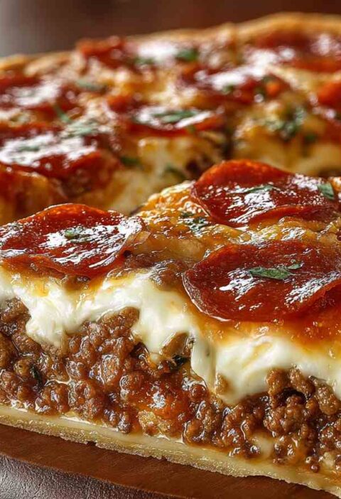Deep Dish Pepperoni Cheeseburger Pie Recipe Homemade Deep Dish Pepperoni Pie Best Cheeseburger Pie Recipe How To Make A Ch...