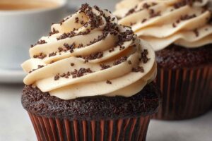 Espresso Brownie Cupcakes with Coffee Buttercream
