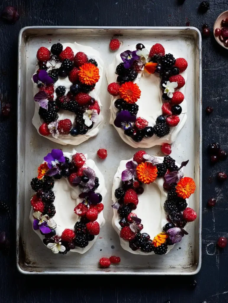 Pavlova Halloween Cake Cream Spooky Decorations Party Halloween