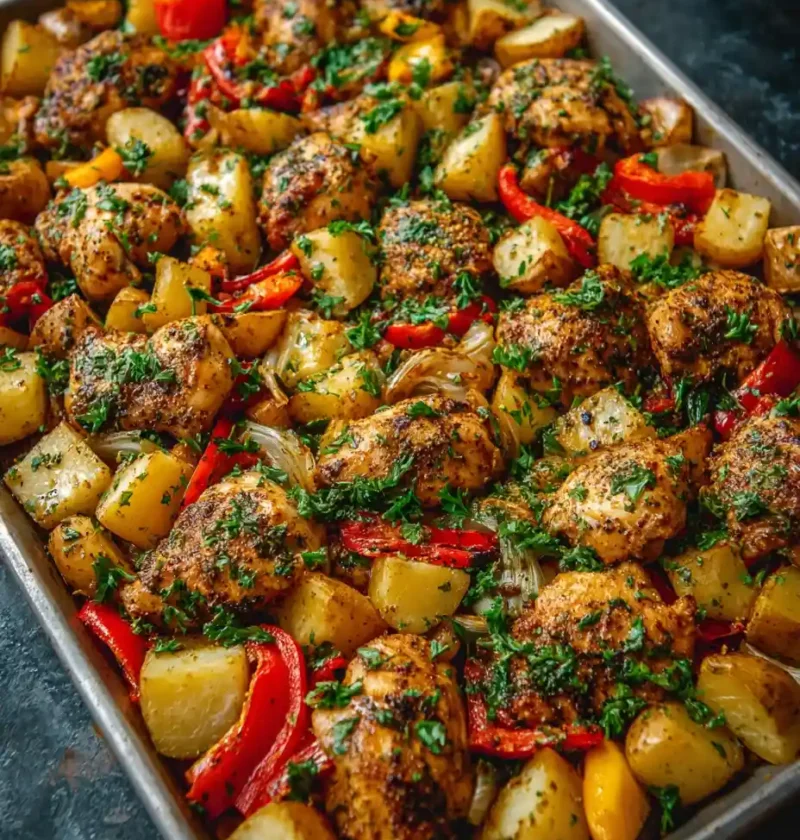 Easy Hawaiian Chicken Sheet Pan Recipe Hawaiian Chicken And Vegetables Bake Best Sheet Pan Chicken Pineapple Dinner Savory...