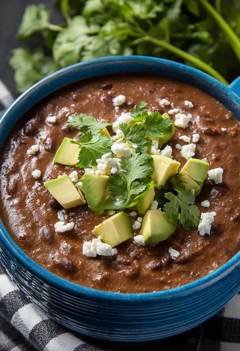Easy Vegan Black Bean Soup Recipe Low-calorie Black Bean Soup Homemade Gluten-free Black Bean Soup Ideas Heart-healthy Bla...