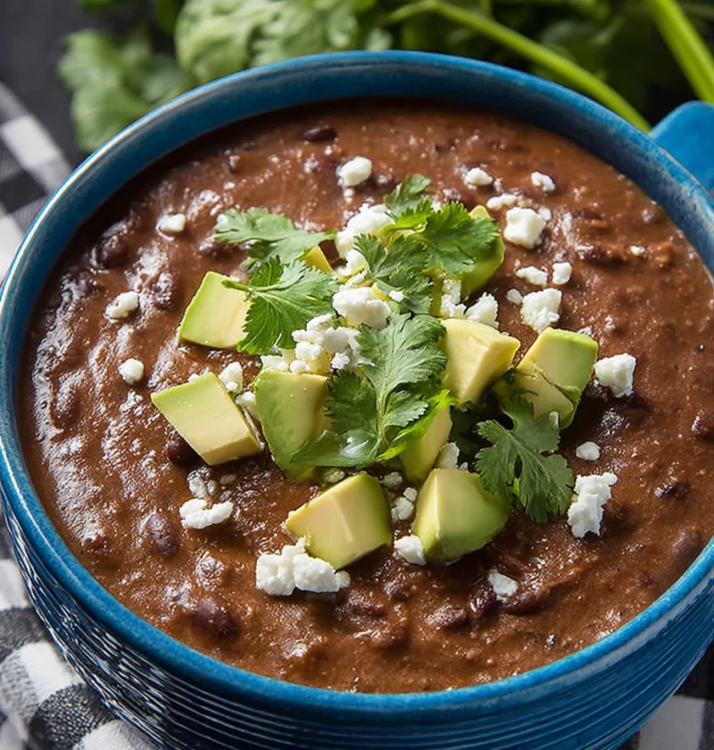 Easy Vegan Black Bean Soup Recipe Low-calorie Black Bean Soup Homemade Gluten-free Black Bean Soup Ideas Heart-healthy Bla...