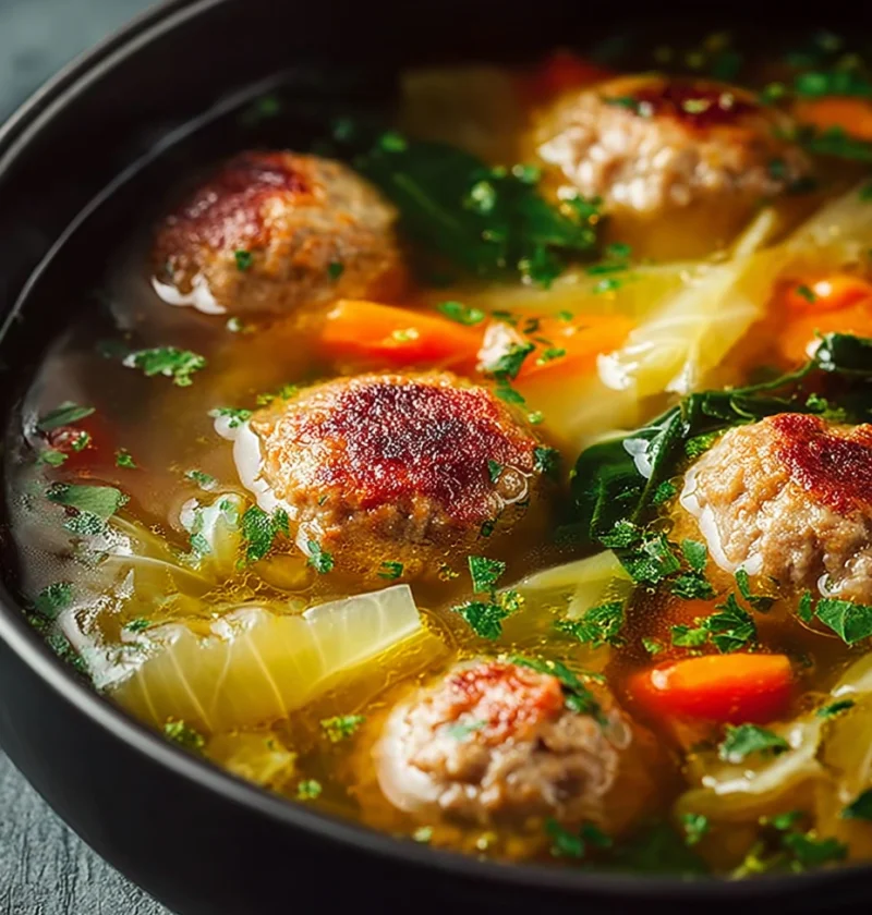 Hearty Cabbage Meatball Soup Recipe Best Cabbage And Meatball Soup Cabbage Meatball Soup Cozy Nights Low Carb Cabbage Meat...