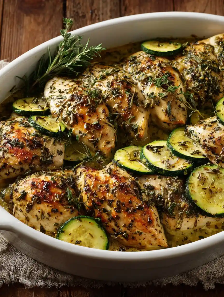 High Protein Chicken Zucchini Bake – Healthy, Filling & Flavorful
