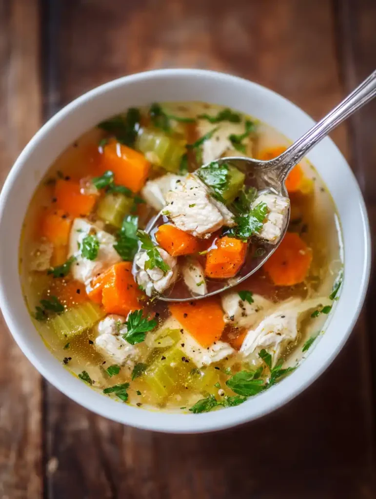 Easy Homemade Chicken Soup Recipe Best Chicken Soup For Colds Homemade Homemade Chicken Soup Instant Pot Recipe Low-fat Ho...