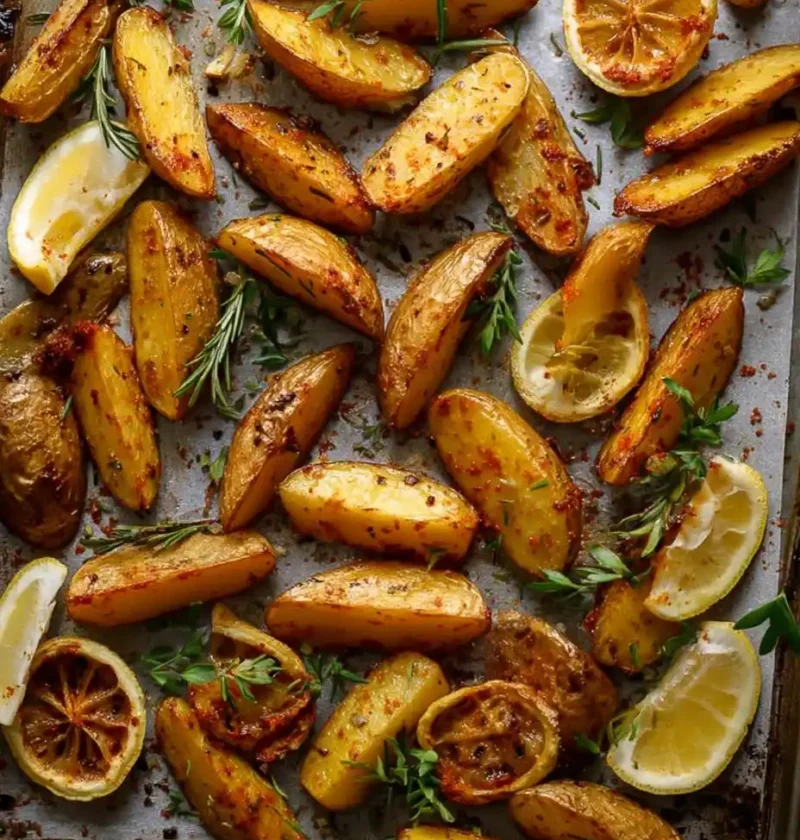 Lemon Roasted Potatoes Recipe Smoked Paprika Potatoes Oven Rosemary Lemon Potato Bake Best Lemon Roasted Potatoes How To M...