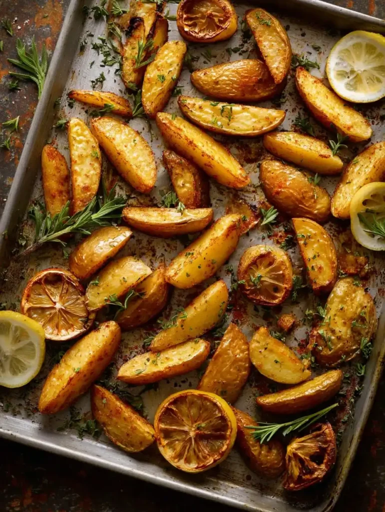 Lemon Roasted Potatoes Recipe Smoked Paprika Potatoes Oven Rosemary Lemon Potato Bake Best Lemon Roasted Potatoes How To M...
