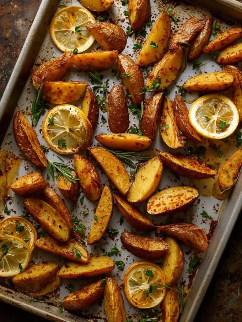 Lemon Roasted Potatoes Recipe Smoked Paprika Potatoes Oven Rosemary Lemon Potato Bake Best Lemon Roasted Potatoes How To M...