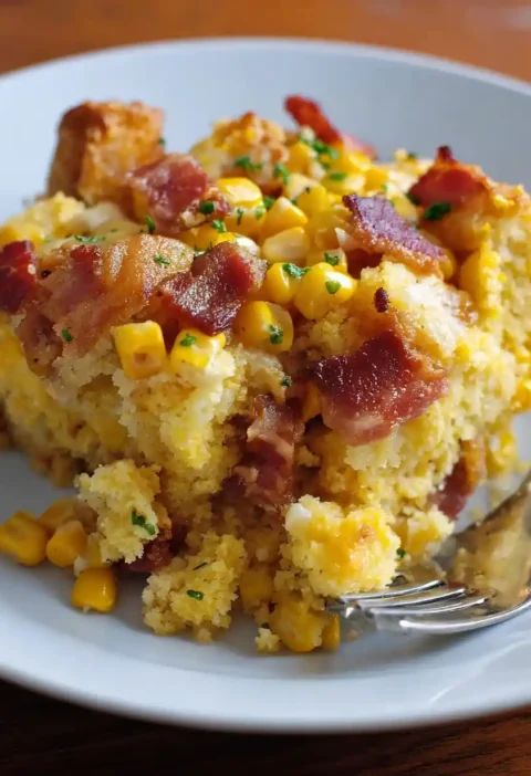 Loaded Corn Casserole Recipe Creamy Corn Bake Tutorial Cheesy Corn Casserole Cooking Tips Easy Loaded Corn Casserole Guide...