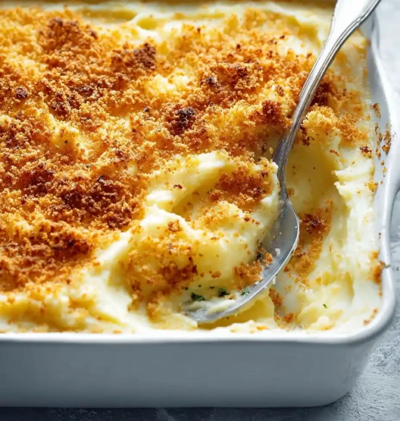 Easy Mashed Potato Casserole Recipe Cheesy Mashed Potato Casserole Vegan Mashed Potato Casserole Gluten-free Mashed Potato...