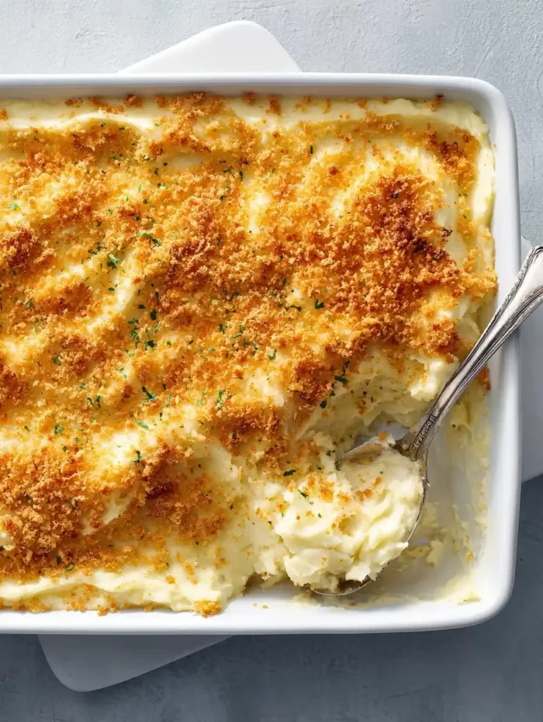 Easy Mashed Potato Casserole Recipe Cheesy Mashed Potato Casserole Vegan Mashed Potato Casserole Gluten-free Mashed Potato...