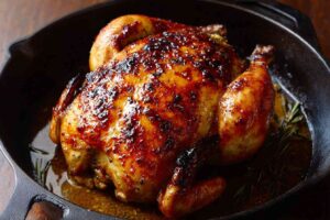 Roast Chicken With Maple Butter and Rosemary